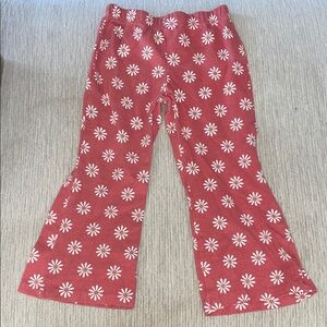 Red Floral Patterned Pants
